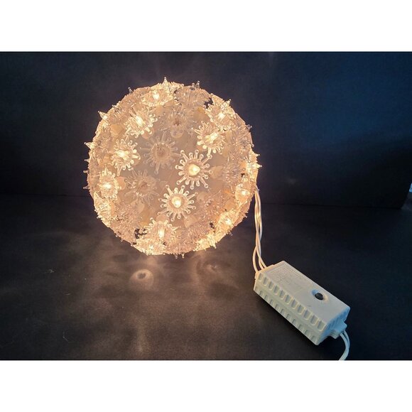 Vintage 8" Starburst Light Sphere With Multiple Modes Christmas - Picture 1 of 8